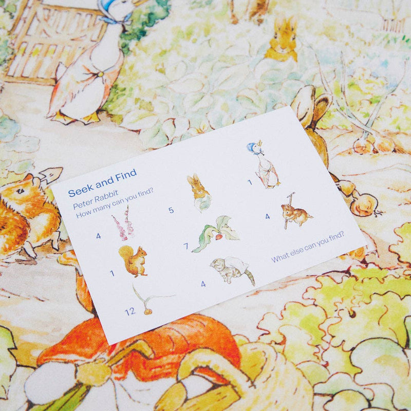 rabbit garden seek & find playsilk