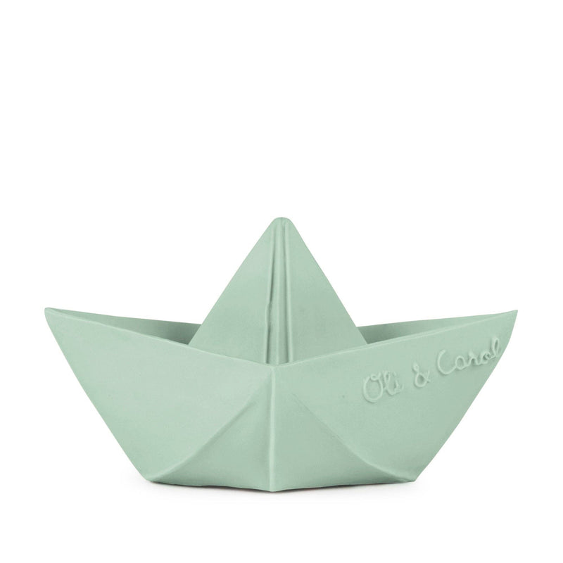 origami boat bath toy / mint
