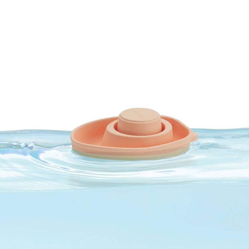 rubber convertible boat / pastel orange