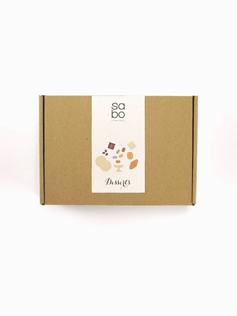 wooden play food set / desserts