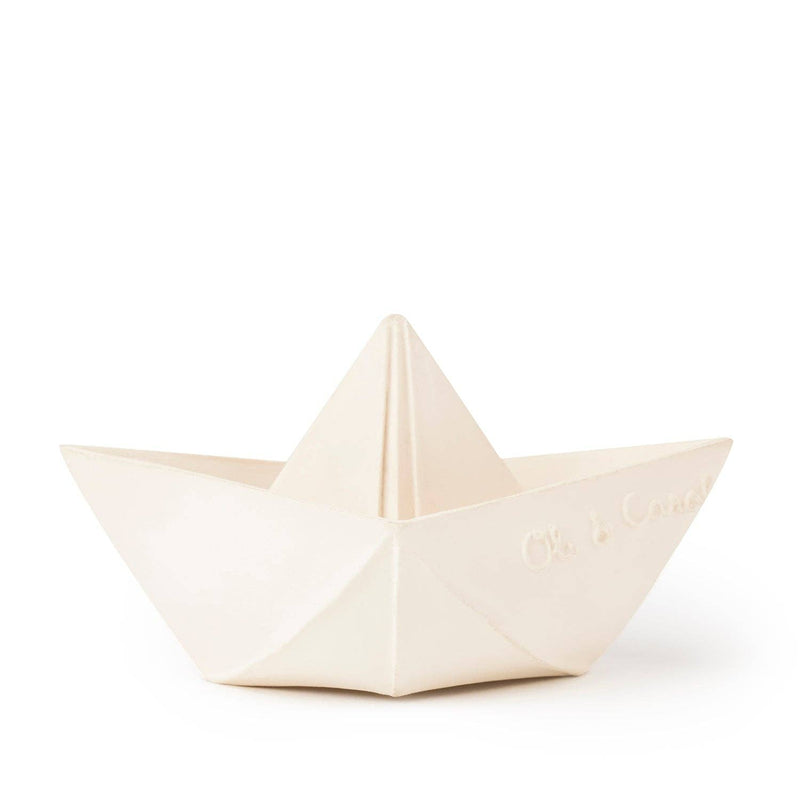 origami boat bath toy / white