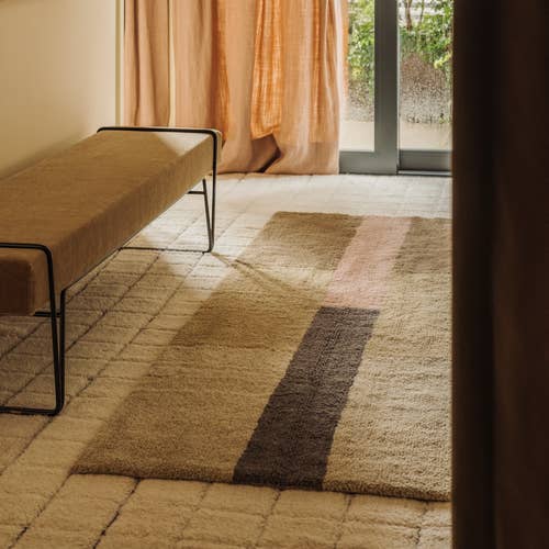 wool runner rug chroma / dusty pink