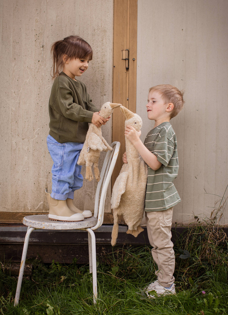 cuddly animal goose, large / linen