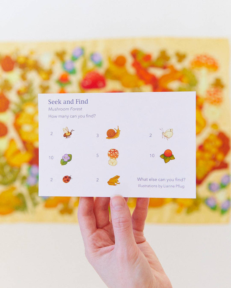 mushroom seek & find playsilk