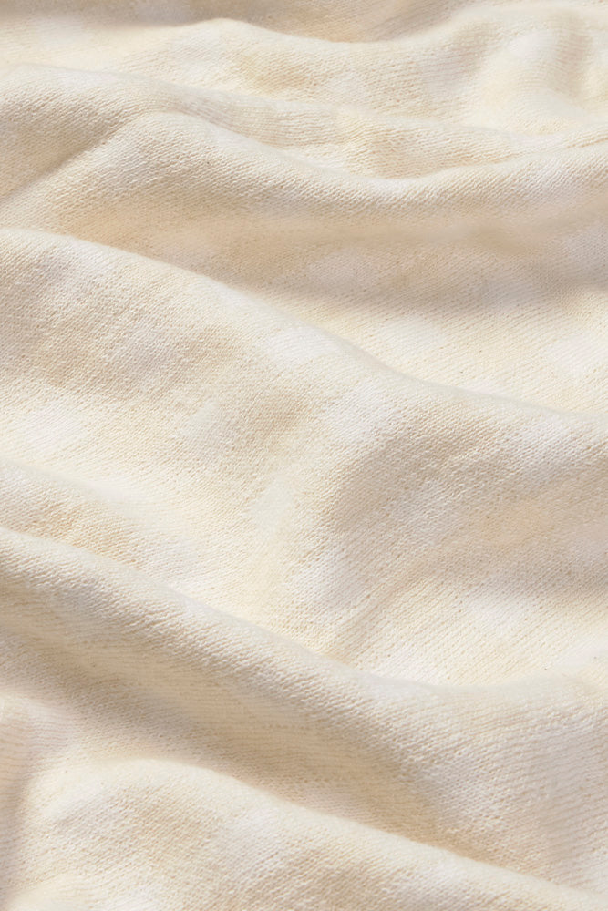 knitted crib blanket vichy / ivory