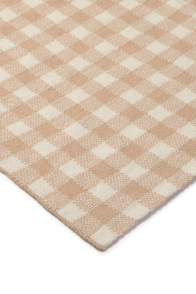 knitted crib blanket vichy / rose