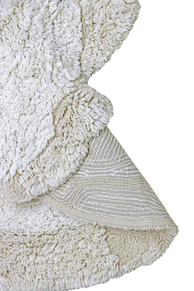 washable animal cotton rug / bunny