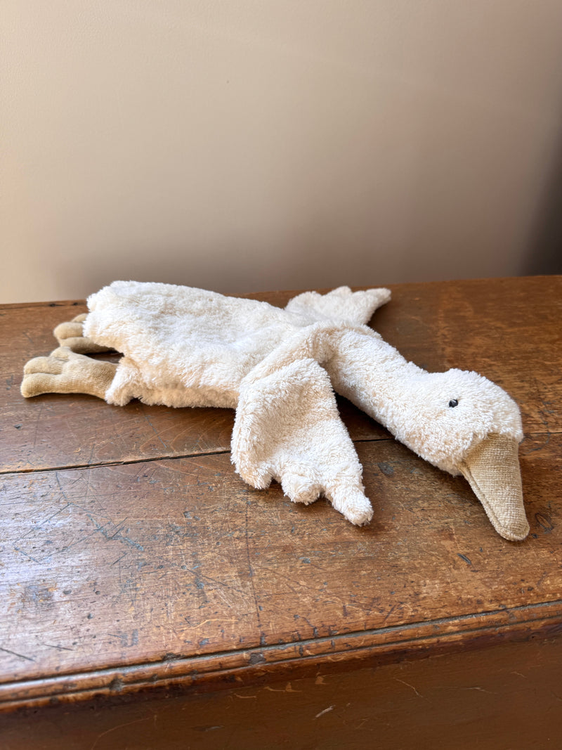 cuddly animal goose, small / white