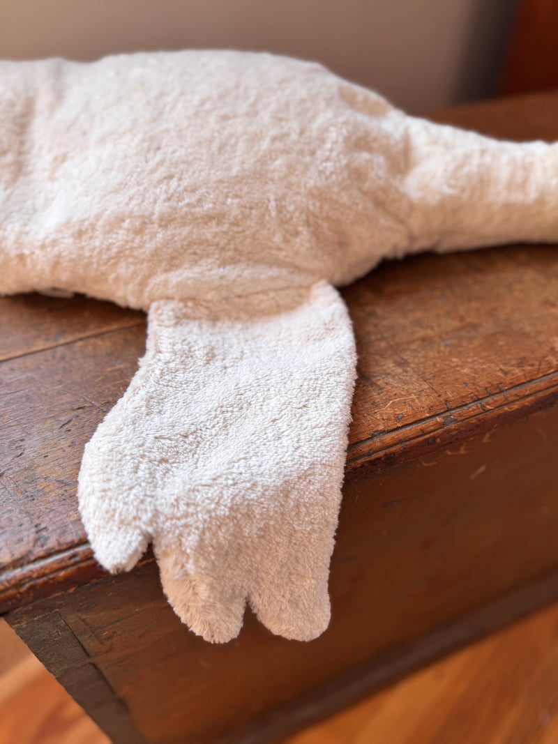 cuddly animal goose, large / white