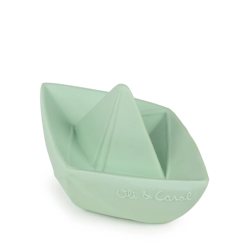 origami boat bath toy / mint