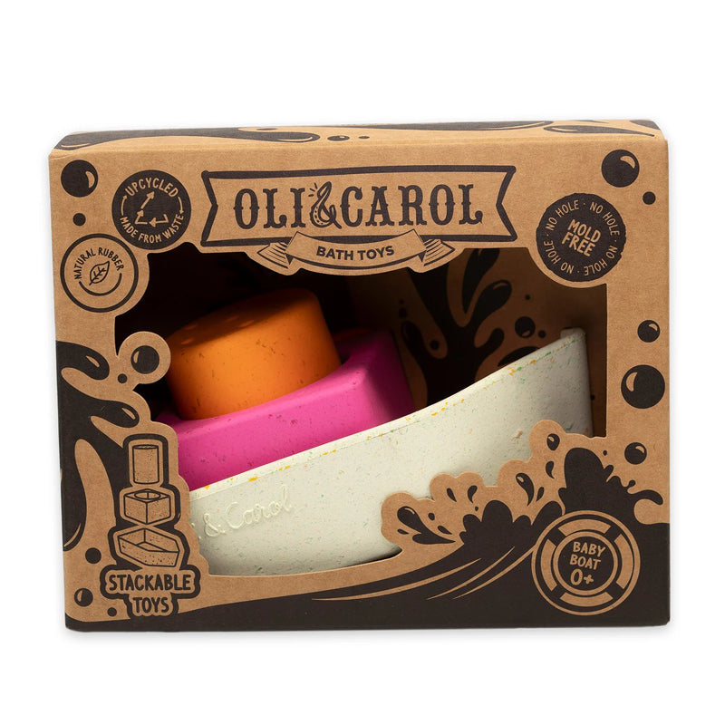 upcycled boat bath toy / orange