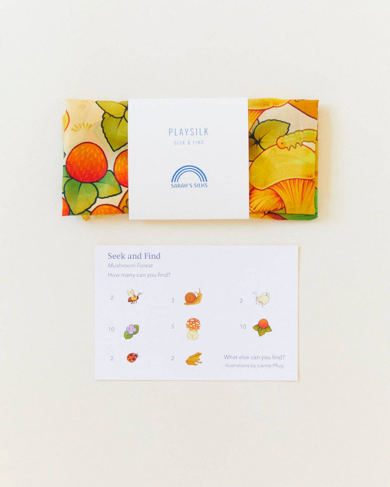 mushroom seek & find playsilk