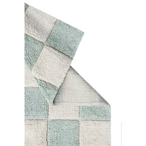 washable rug kitchen tiles / blue sage