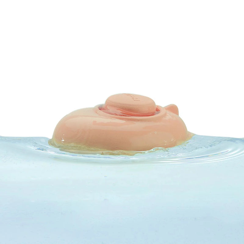 rubber convertible boat / pastel orange