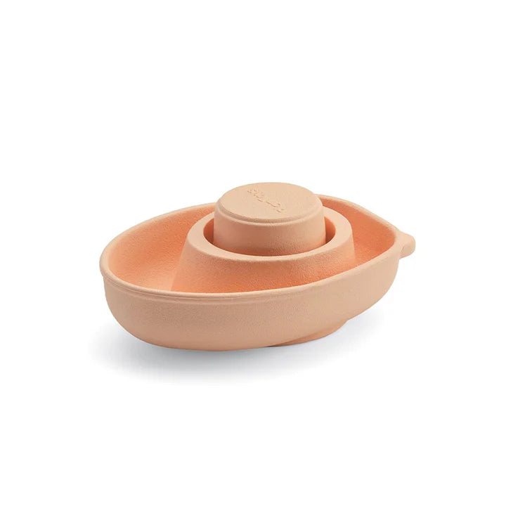 rubber convertible boat / pastel orange