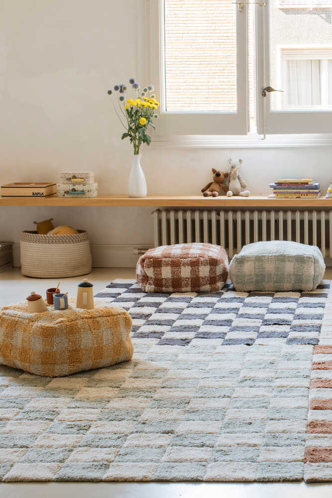 washable rug kitchen tiles / blue sage