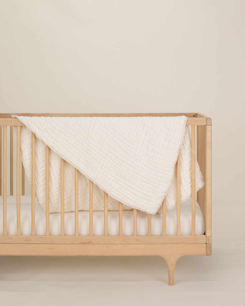 gotscertified organic cotton gauze lace baby blanket